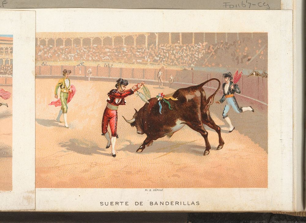 Suerte de banderillas (1880 - 1910) by anonymous