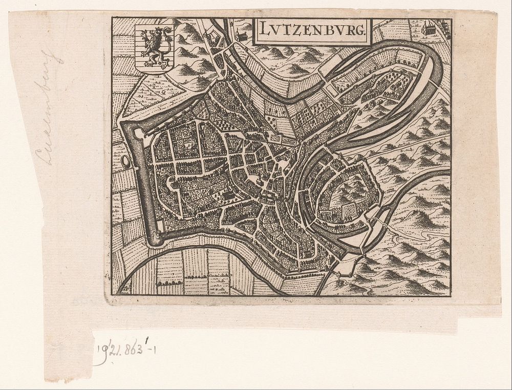 Plattegrond van Luxemburg (1652) by anonymous and Johannes Janssonius