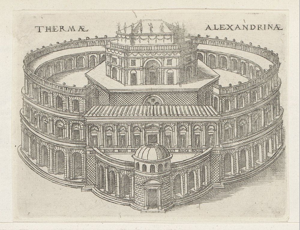 Thermen van Alexander Severus, de voormalige Thermen van Nero (1584) by Jacques Androuet, Denis Duval and Jacobus van Savoye…