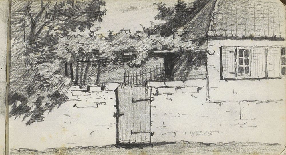 Deur in een tuinmuur te Neuenheim (1876) by Geo Poggenbeek
