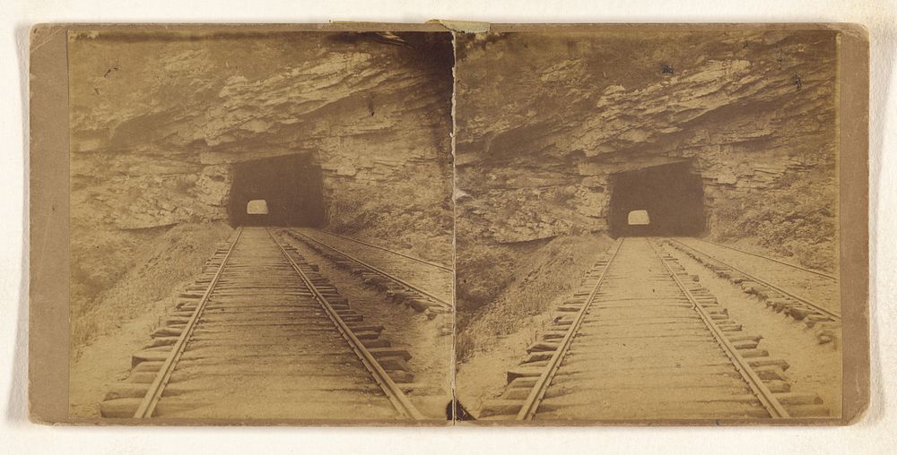 View of The Tunnel Near Nay Aug Falls, Luzerne Co., Pa. by William H Schurch