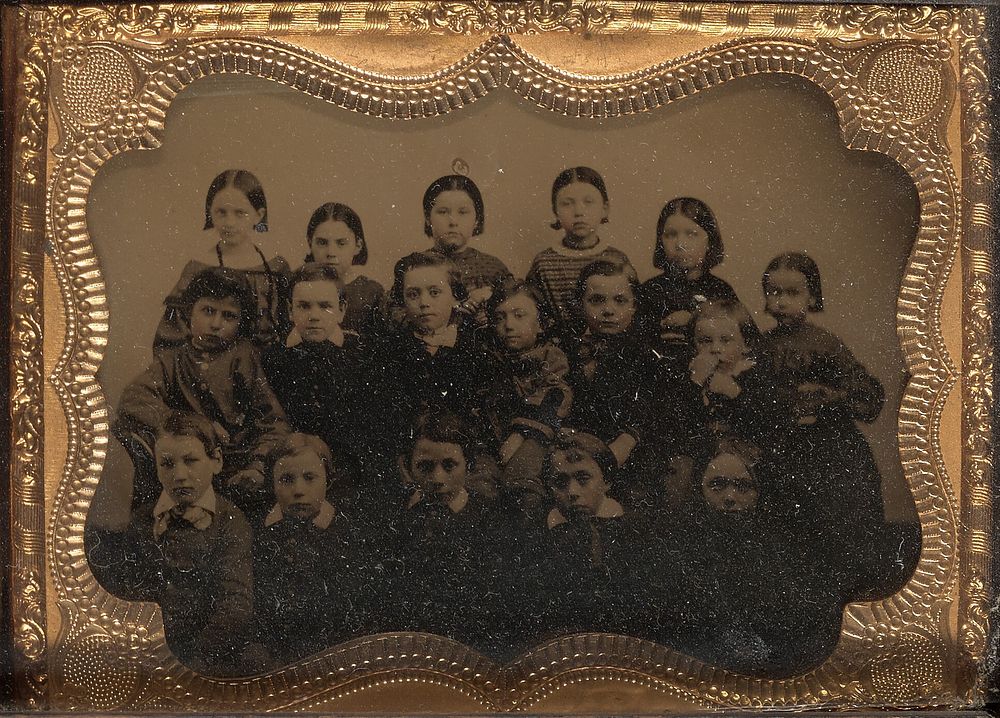Group portrait of seventeen children