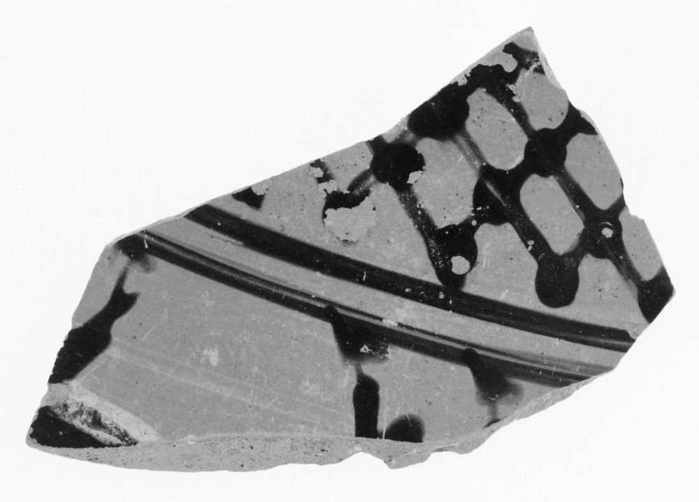Attic Black-Figure Pyxis or Kalathos Fragment