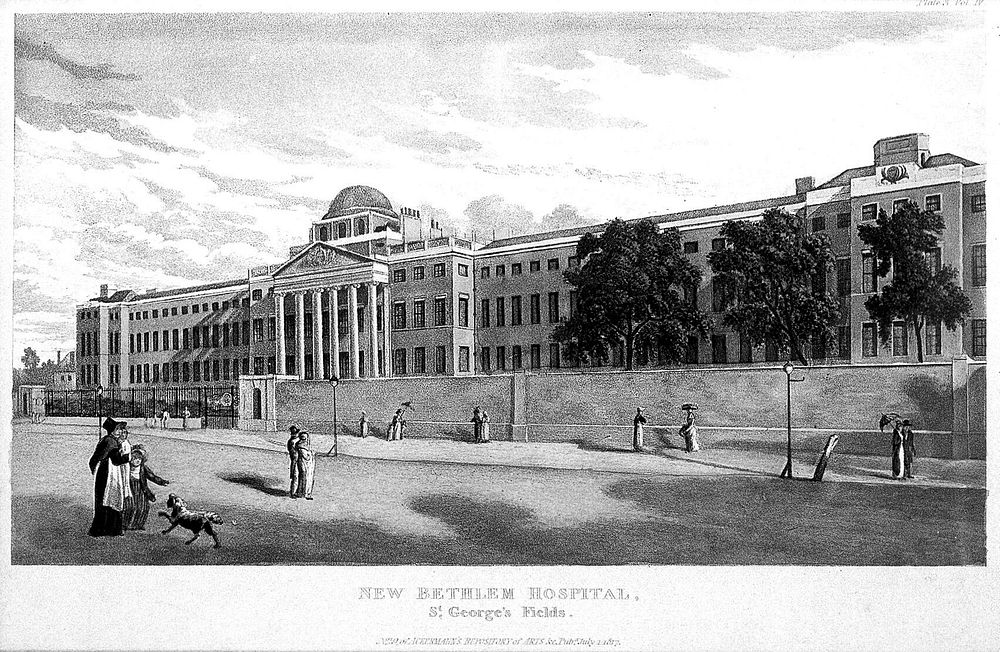 New Bethlem Hospital, St. George's Fields, London, 1817