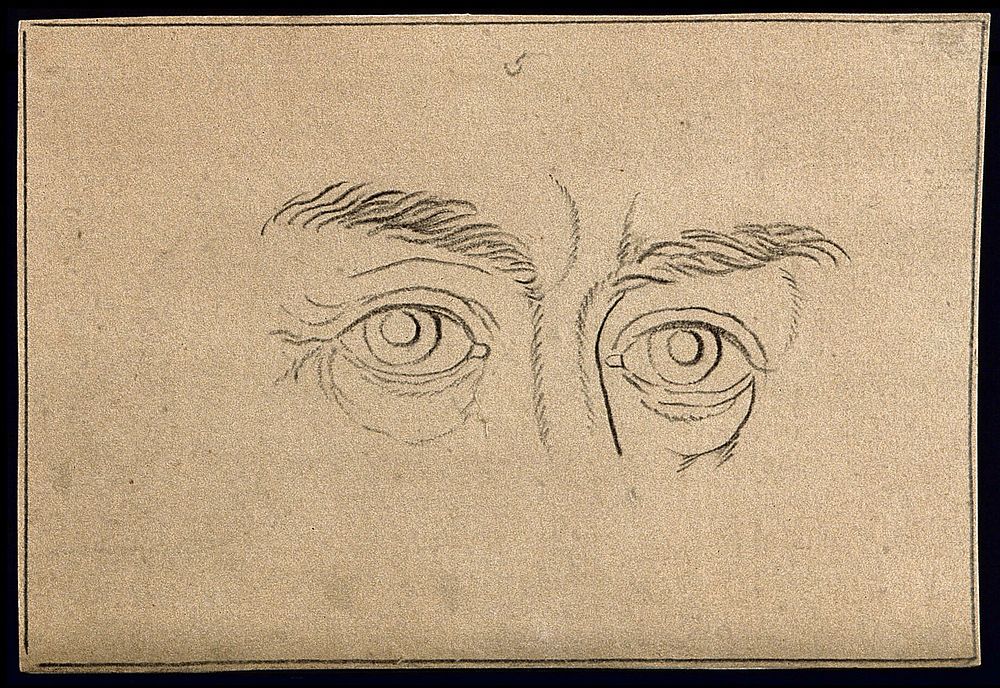 Eyes which express (according to Lavater) a good but weak and thus possibly suspicious character. Drawing, c. 1794.