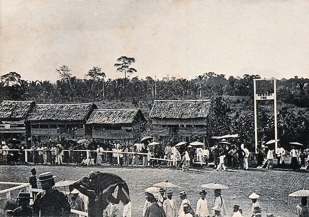 Kuching, Sarawak: view of the racecourse. Photograph.