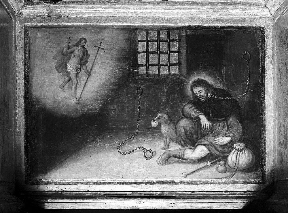 Predella three scenes Saint Roch, Free Photo Illustration rawpixel