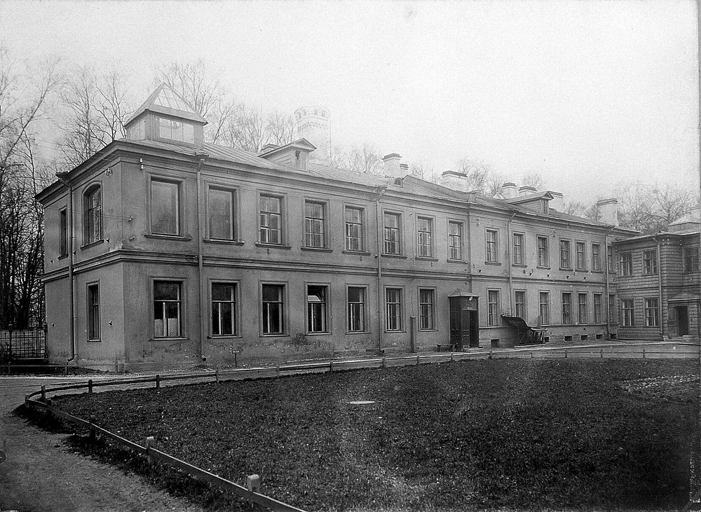 Exterior of the Physiology Department building, Imperial Institute of Experimental Medicine, St Petersburg. Photograph 1904.