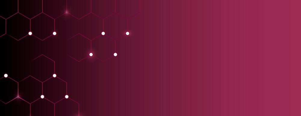 A gradient maroon background with digital hexagonal patterns. The maroon background features a smooth texture and subtle…