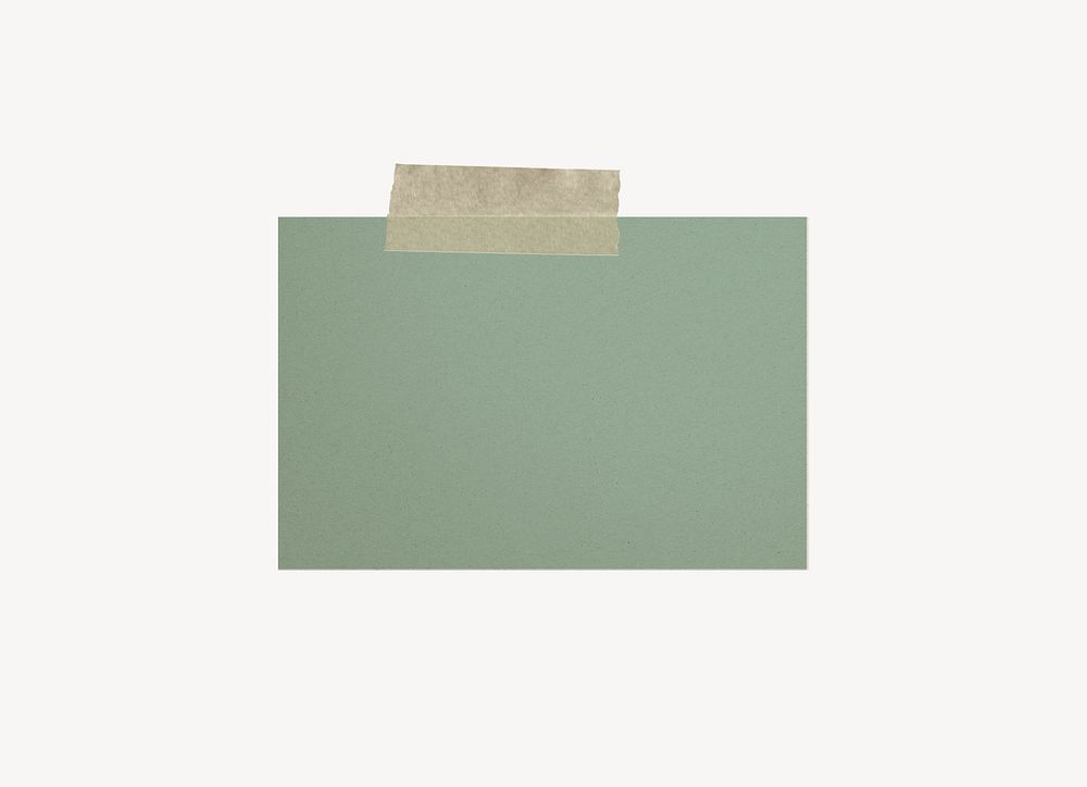 Green note frame background, washi tape
