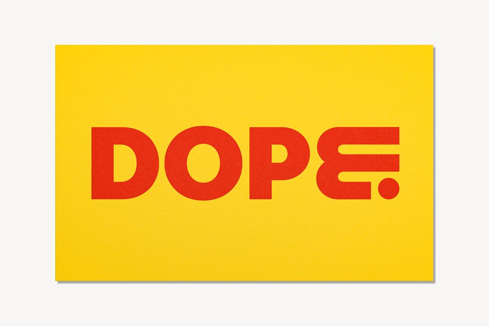 Yellow dope business card, branding design