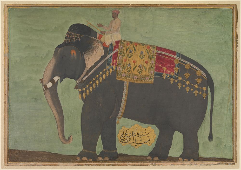 Portrait of the Elephant 'Alam Guman attributed to Bichitr