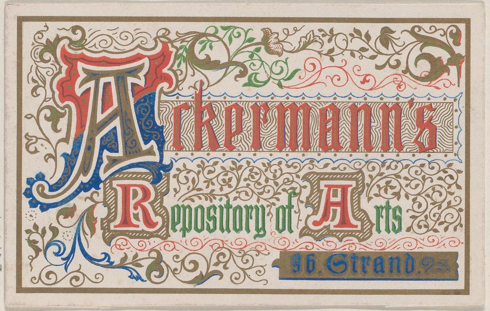 Trade Card for Ackerman's Repository of Arts