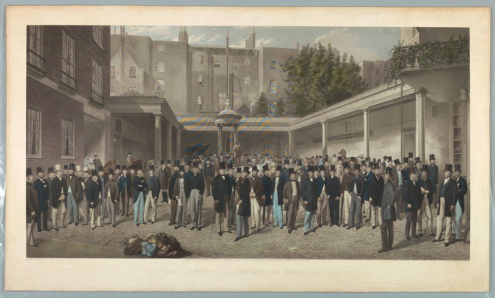 The Yard &ndash; Tattersall's, the Saturday Before the Derby, Charles Mottram, print maker