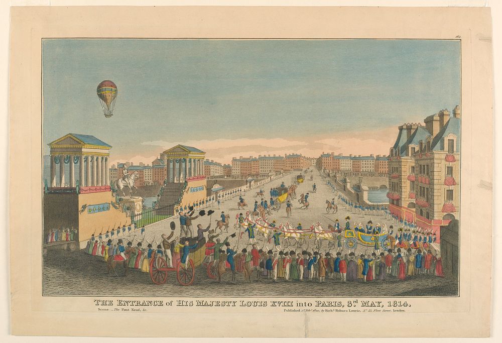 The Entrance of His Majesty Louis XVIII into Paris, 3rd May, 1814 by Richard Holmes Laurie