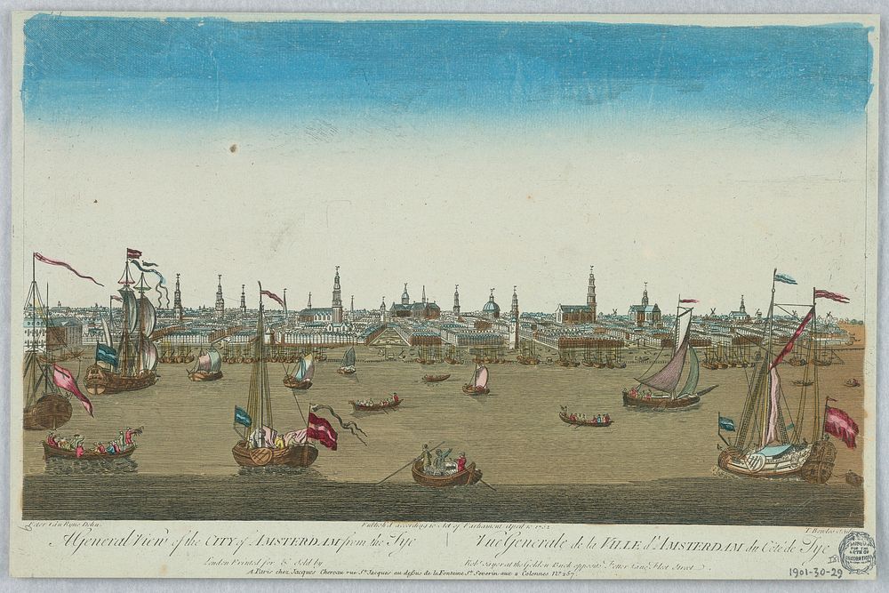 Peep-show, Vue Generale de la Ville d'Amsterdan du C&ocirc;t&eacute; de Tye (A General View of the City of Amsterdam from…