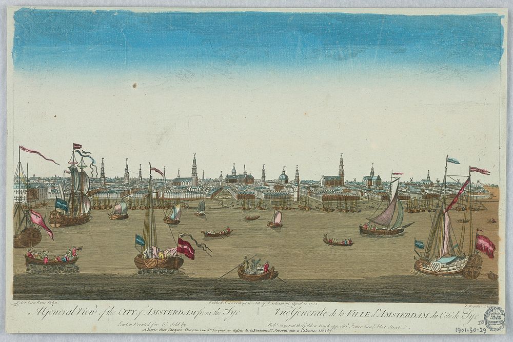 Peep-show, Vue Generale de la Ville d'Amsterdan du Côté de Tye (A General View of the City of Amsterdam from the Tye)…