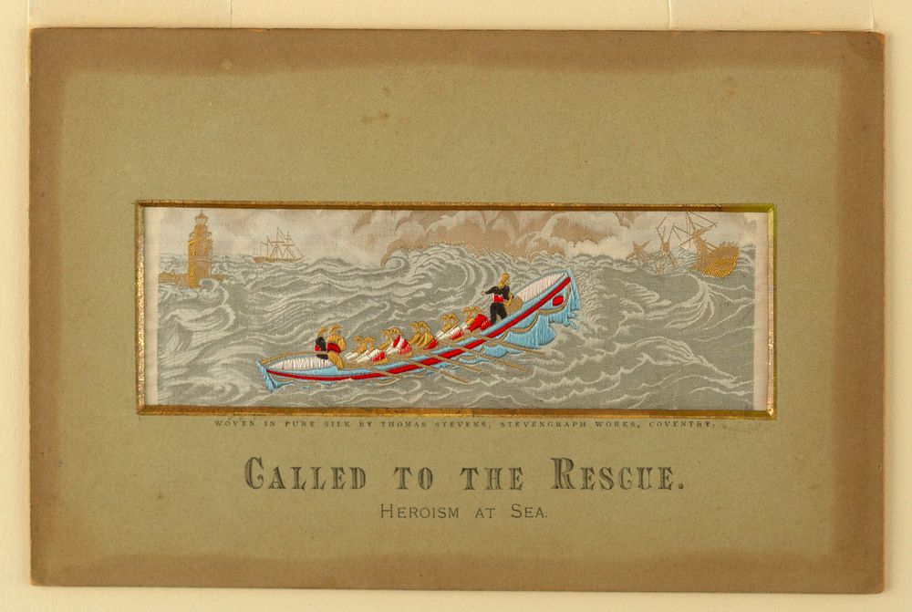 Stevengraph, "Called to the Rescue. Heroism at Sea"