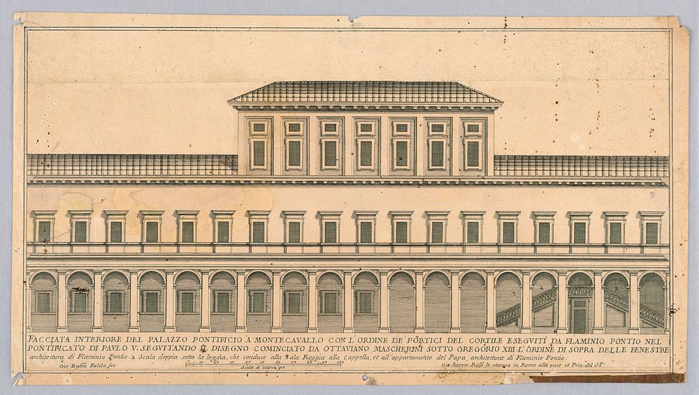 Pontifical Palace at Monte Cavallo, Giovanni Battista Falda