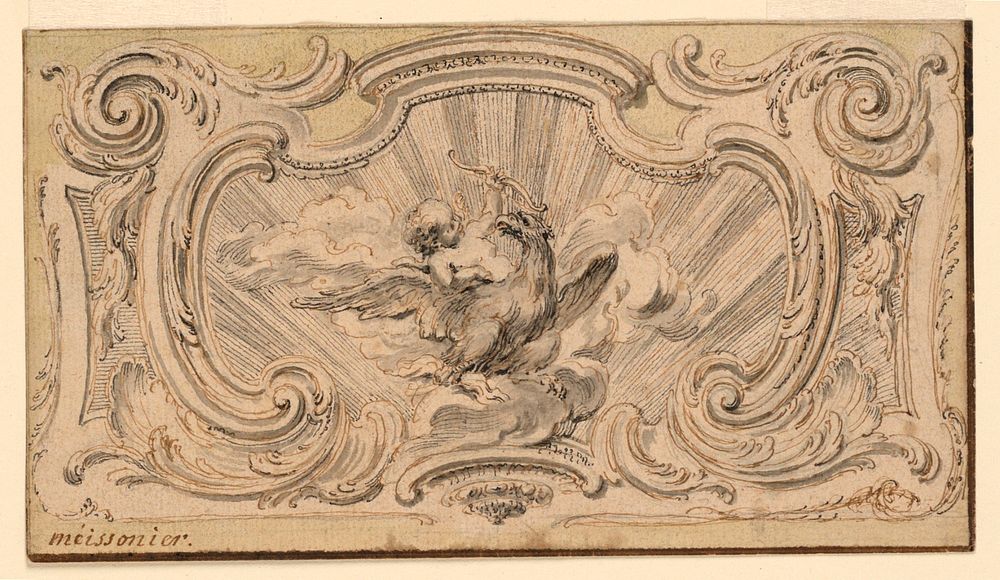 Design for an Ornament Panel, Juste-Aur&egrave;le Meissonnier