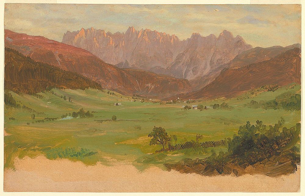 Hinter Schönau and Reiteralp Mountains, Bavaria by Frederic Edwin Church, American, 1826–1900