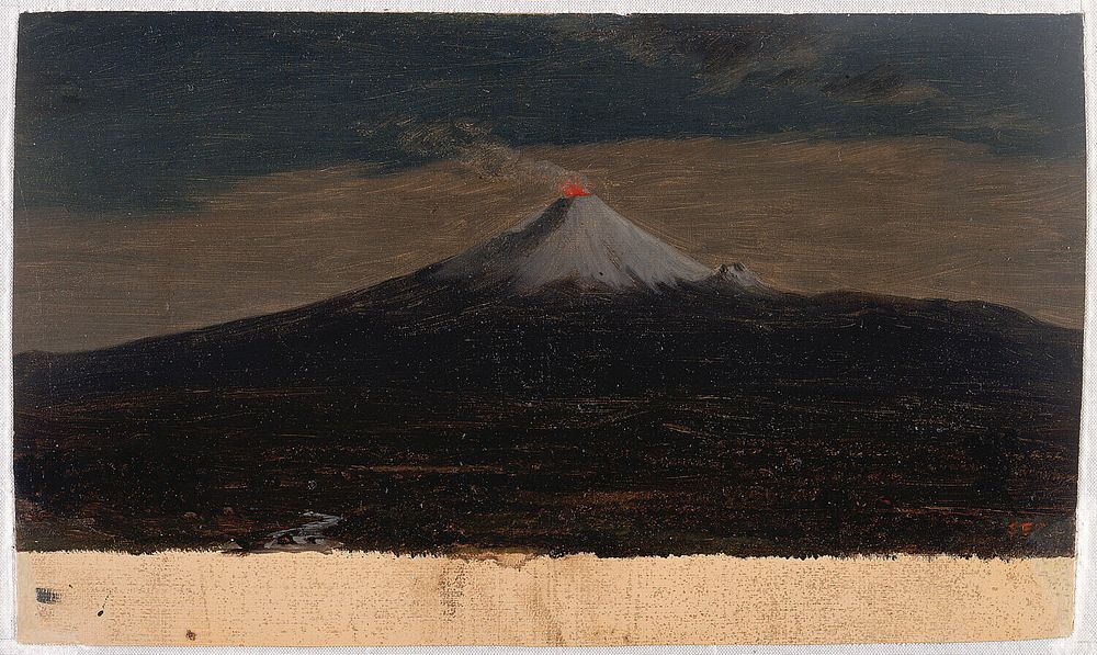 Erupting Volcano (Cotopaxi) by Frederic Edwin Church, American, 1826–1900