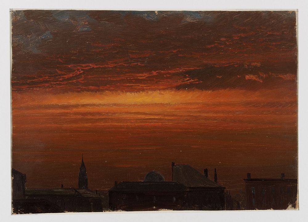 Hudson, New York, at Twilight by Frederic Edwin Church, American, 1826–1900