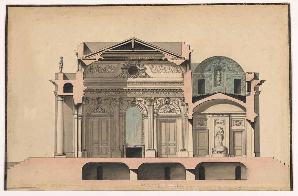 Section of a Villa, attributed to Francois Soufflot