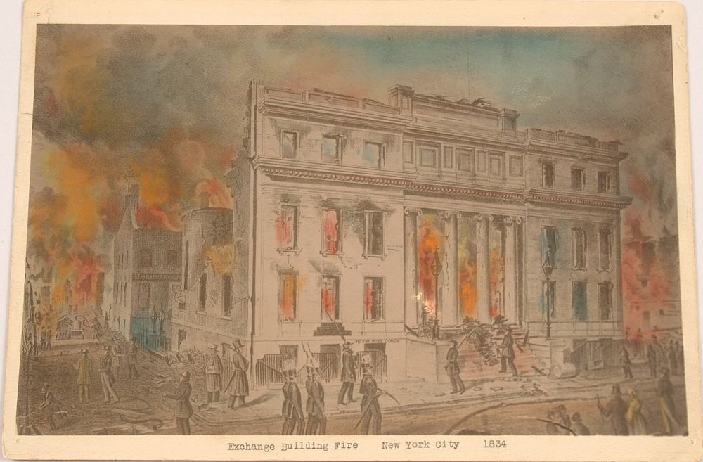 Lithograph, "Exchange Building, New York City", unknown