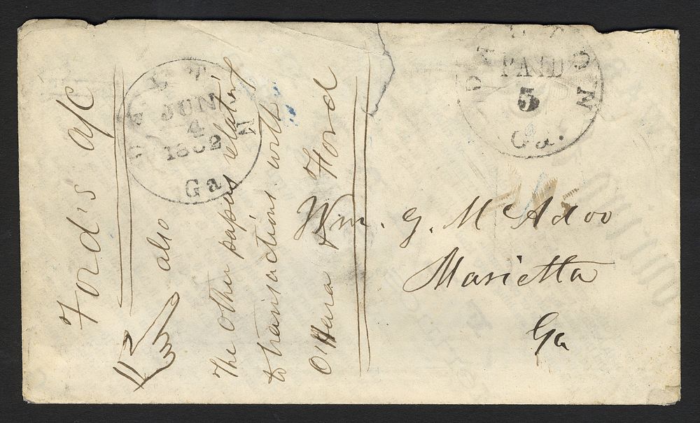 Dalton, GA Confederate postmaster provisional cover