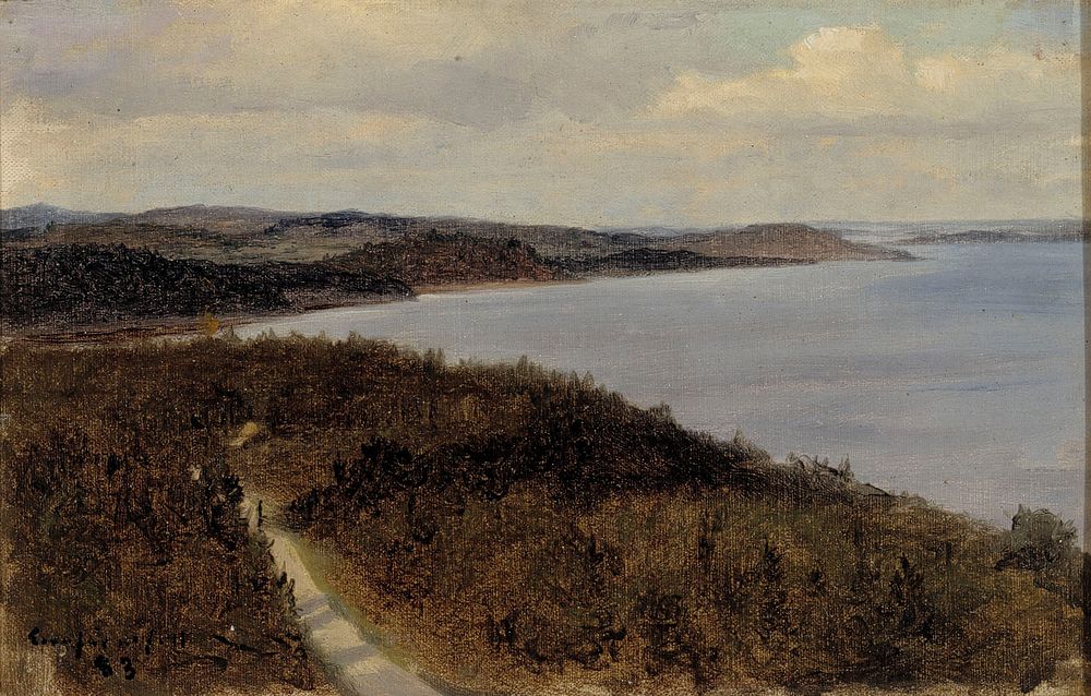 View of a lake and ridges, 1883