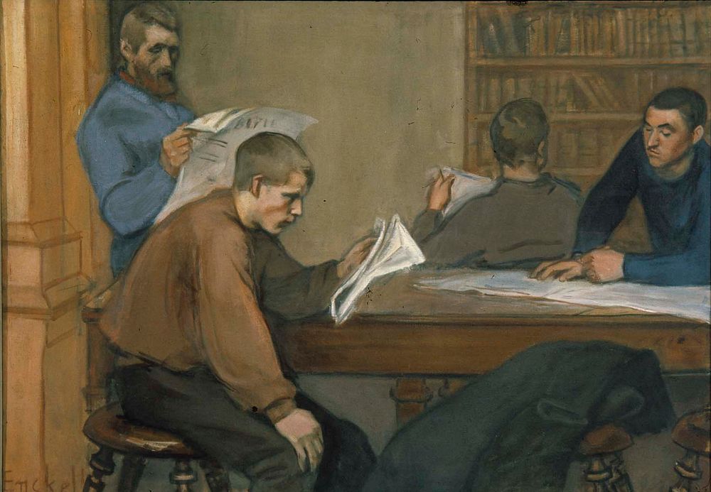 Reading room, 1899 by Magnus Enckell