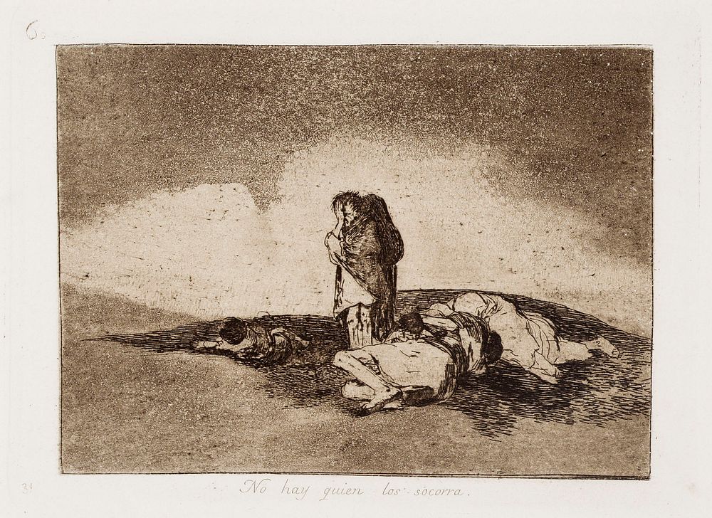 Ei ole ketään joka heitä auttaisi (no hay quien los socorra), 1892 by Francisco Goya
