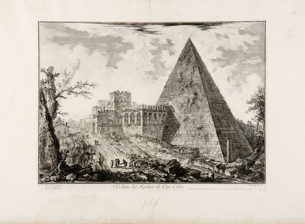The pyramid tomb of caius cestius