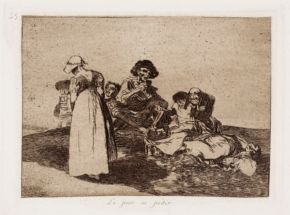 Pahinta on kerjääminen (lo peor es pedir), 1892 by Francisco Goya