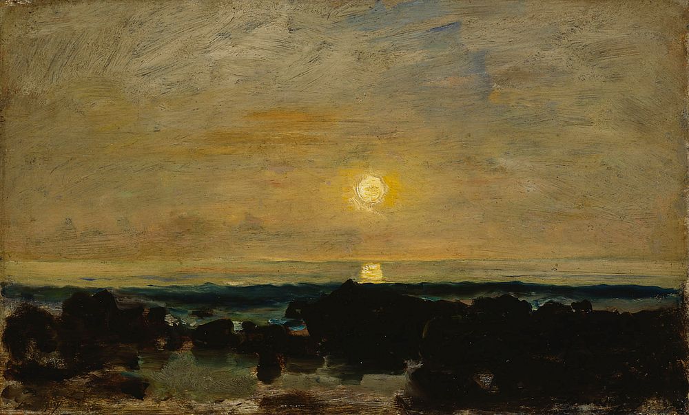 Moonshine by the sea, 1840 - 1878