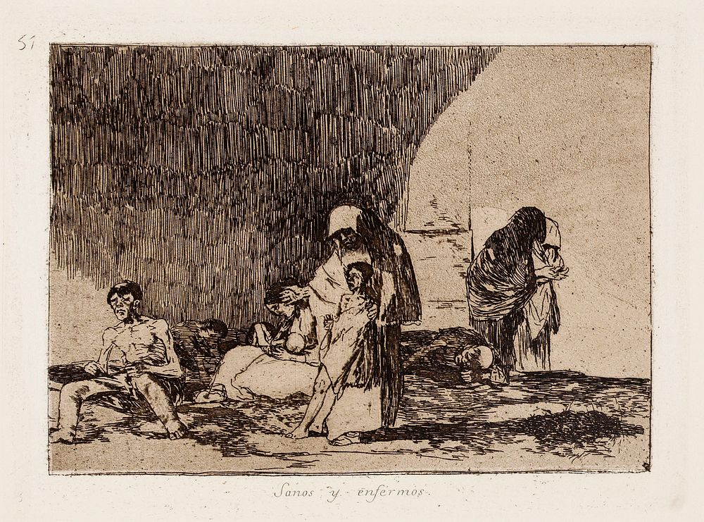 Sairaat ja terveet (sanos y enfermos), 1892 by Francisco Goya
