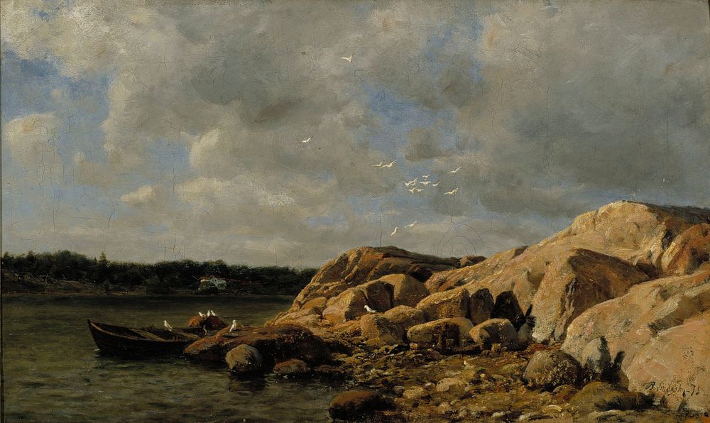 Rantamaisema bohusläänin saaristosta, 1875