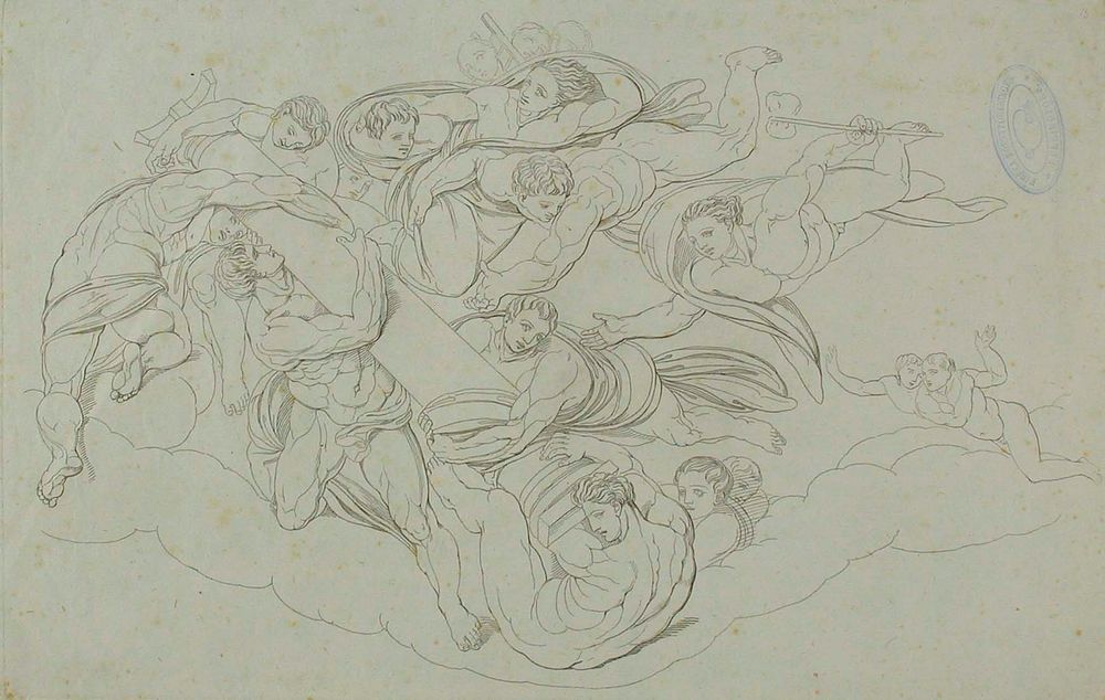 Yksityiskohta maalauksesta viimeinen tuomio, 1808