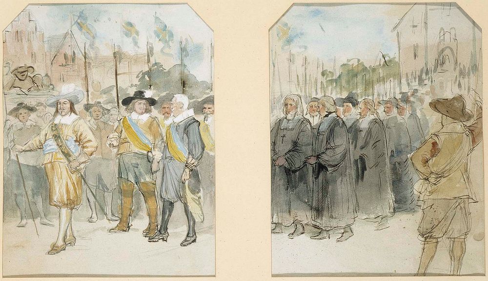 Inauguration of the academy in turku 1640, alternative entry for the competition, 1890 by Albert Edelfelt