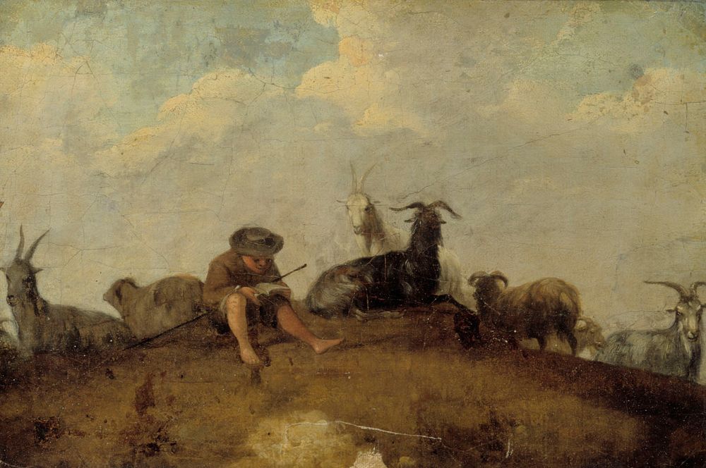 A shepherd reading, 1631 - 1685