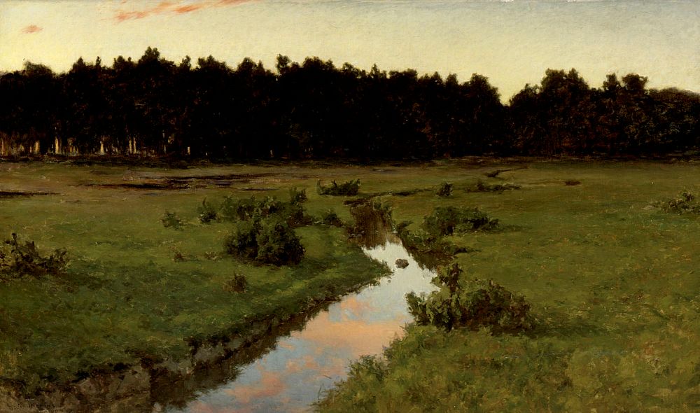 Evening over marshland, 1900