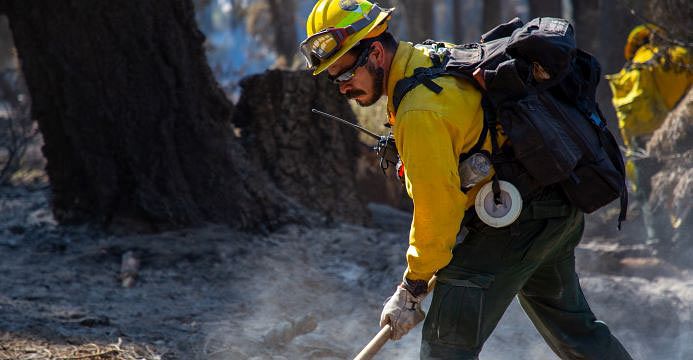 Mexican Firefighters Help in California. Five crews from Mexico helped on the SQF Complex in California. Photo by USFS.…