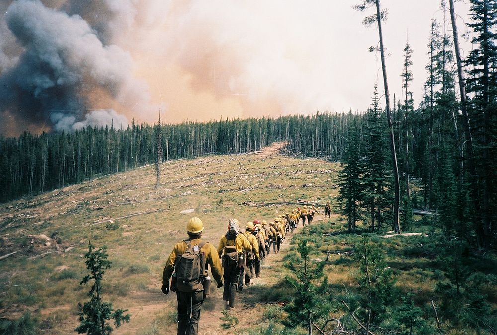 Butte Fire in Idaho, firefighters. Original public domain image from Flickr