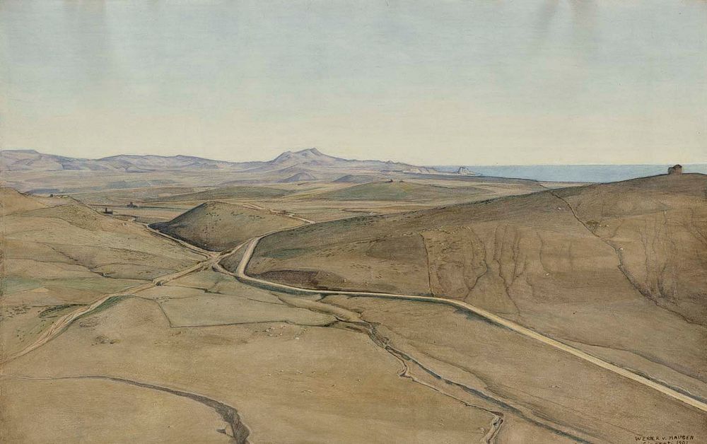 Landscape from sicily, 1901, Werner Von Hausen