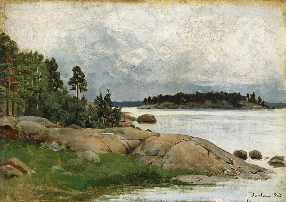 Landscape - wiasholmen in the pelling islands, 1883, Aukusti Uotila