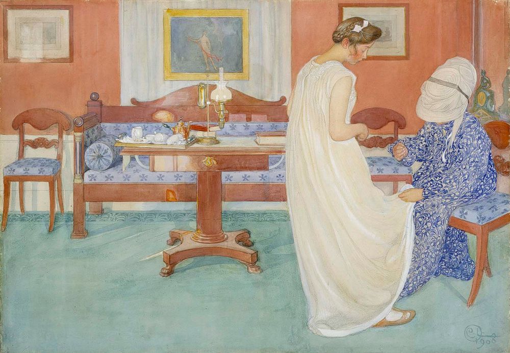 The bridesmaid, 1908, Carl Larsson