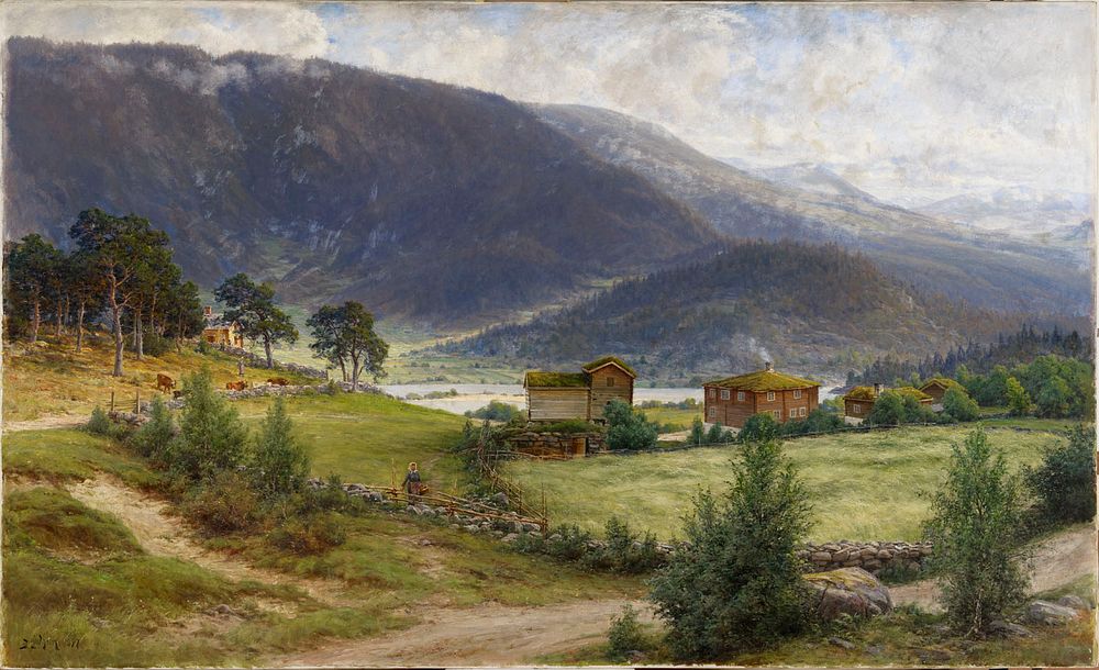 Norwegian landscape, 1897, Berndt Lindholm