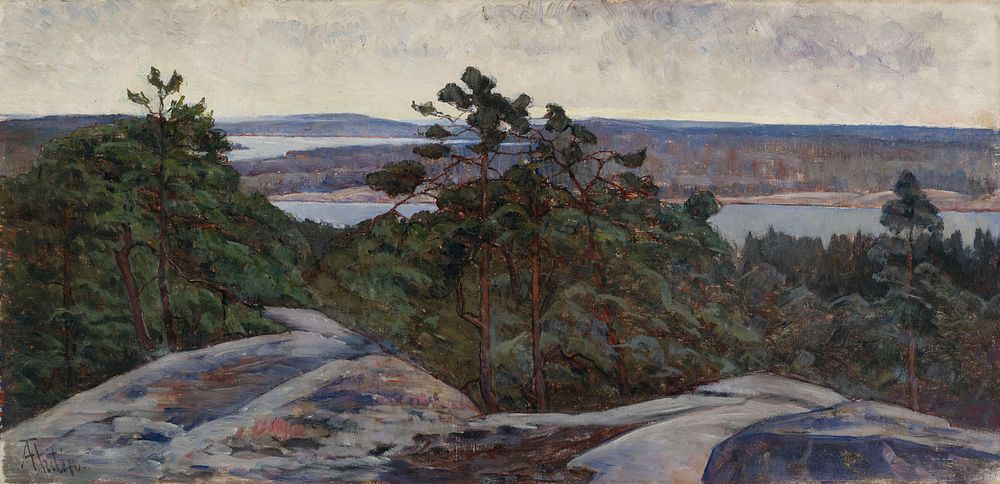 Landscape with a lake, 1875 - 1930, Ada Thil&eacute;n