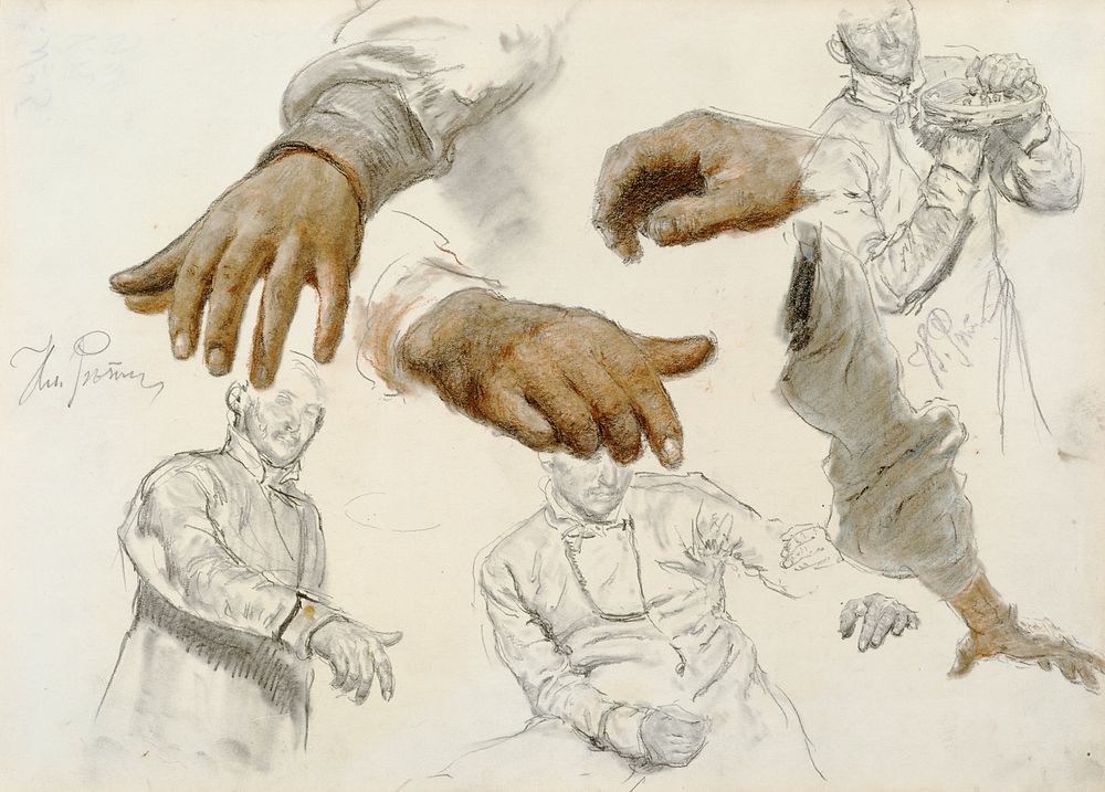 Figure and hand study, Ilya Repin